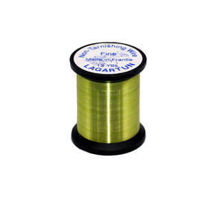 Lagertun French Tinsel - Rund (Wire) Strong fein 0,13mm chartreuse 13yd