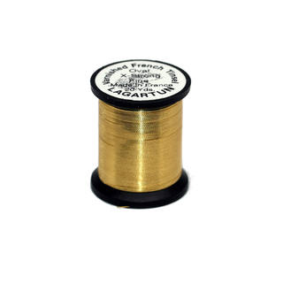 Lagertun French Tinsel - Oval Metallic Extra Stark fein 0,20mm gold 20yd