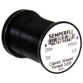 Semperfli Classic waxed thread -schwarz- 12/0