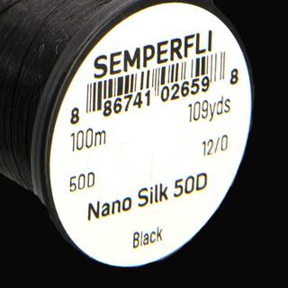 Semperfli Nano Silk - 50 Denier- 100mSpule schwarz