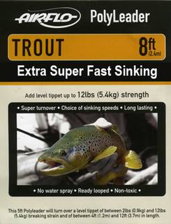 Airflo Polyleader - TROUT 5,4 kg - 8ft. - 2,4 m Extra Super Fast Sinking