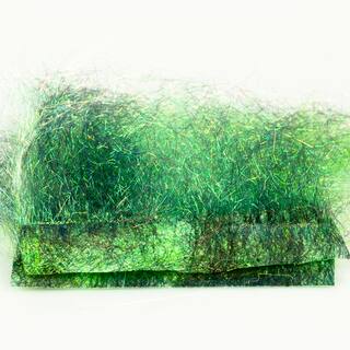 Layered Fringe Wing chartreuse mint peacock