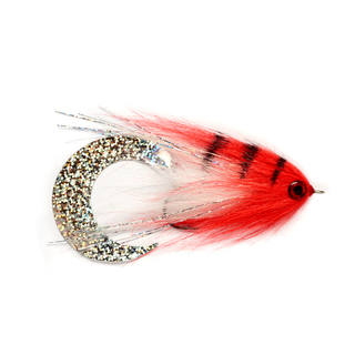 Paolos Wiggle Tail White & Red 6/0