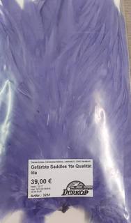 Gefrbte Saddles 1te Qualitt lila