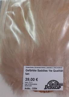 Gefrbte Saddles 1te Qualitt tan