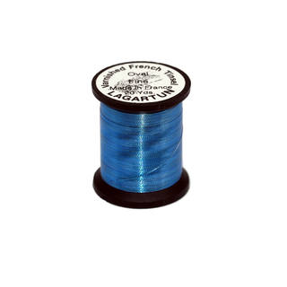 Lagertun French Tinsel - Oval Metallic Color Extra Stark fein 0,20mm blau 20yd