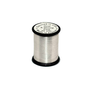 Lagartun French Tinsel - Oval Metallic Silber Extra Stark fein 0,20mm silber 20yd