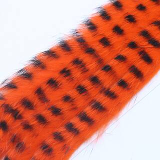 gebnderte Kaninchenfellstreifen orange