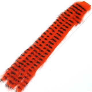 gebnderte Kaninchenfellstreifen orange