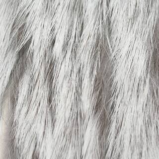 Kaninchenfellstreifen (Lngsgeschnitten) hellsilber