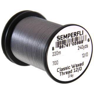 Semperfli Classic waxed thread 12/0 grau