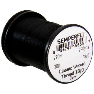 Semperfli Classic waxed thread 18/0 schwarz