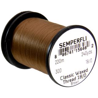 Semperfli Classic waxed thread 18/0 braun