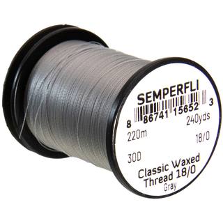Semperfli Classic waxed thread 18/0 grau