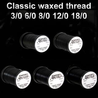 Semperfli Classic waxed thread -schwarz- von 3/0 bis 18/0