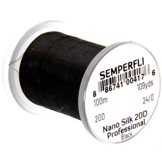 Semperfli Nano Silk - 20 Denier- 100mSpule schwarz