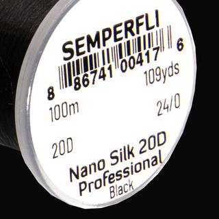 Semperfli Nano Silk - 20 Denier- 100mSpule schwarz