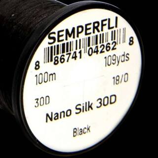 Semperfli Nano Silk -30 Denier- 100mSpule schwarz