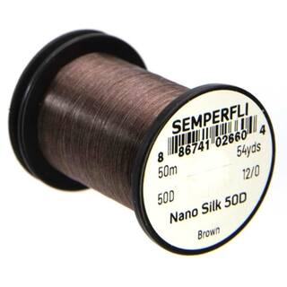 Semperfli Nano Silk - 50 Denier- 50m Spule braun