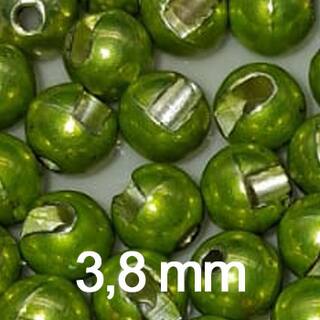 Tungsten Perlen Metallic chartreuse  3,8 mm