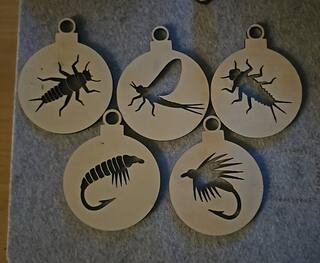 Adventskugeln im Fliegen-Design &ndash; 5er-Set