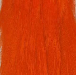 Kaninchenfellstreifen Lngsgeschnitten orange