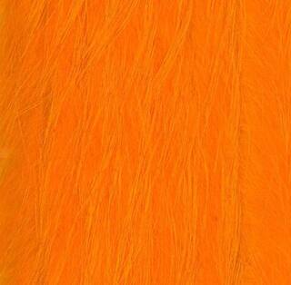 Kaninchenfellstreifen Lngsgeschnitten fluo orange