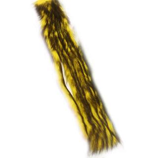 Kaninchenfellstreifen  schwarz/gelb 2-TONE