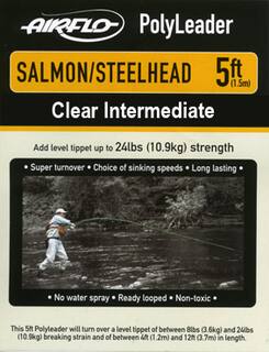 Airflo Polyleader - Salmon/Steelhead 10,9 kg -  5ft - 1,5 m  Floating