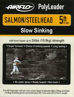 Airflo Polyleader - Salmon/Steelhead 10,9 kg -  5ft - 1,5 m Slow Sinking