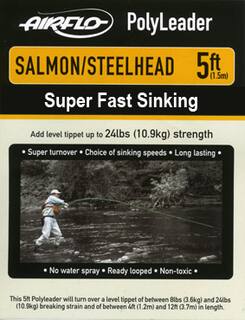 Airflo Polyleader - Salmon/Steelhead 10,9 kg -  5ft - 1,5 m  Super Fast Sinking
