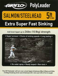 Airflo Polyleader - Salmon/Steelhead 10,9 kg -  5ft - 1,5 m  Extra Super Fast Sinking