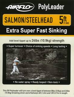 Airflo Polyleader - Salmon/Steelhead 10,9 kg -  5ft - 1,5 m Extra Super Fast Sinking