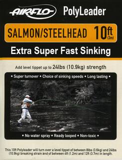 Airflo Polyleader - Salmon/Steelhead 10,9 kg -  10ft. - 3 m  Extra Super Fast Sinking
