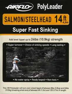 Airflo Polyleader - Salmon/Steelhead 10,9 kg -  14ft. - 4,2 m Super Fast Sinking
