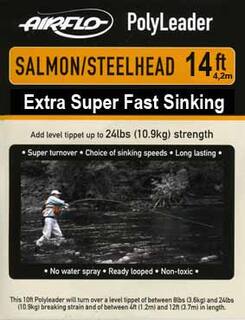 Airflo Polyleader - Salmon/Steelhead 10,9 kg -  14ft. - 4,2 m Extra Super Fast Sinking