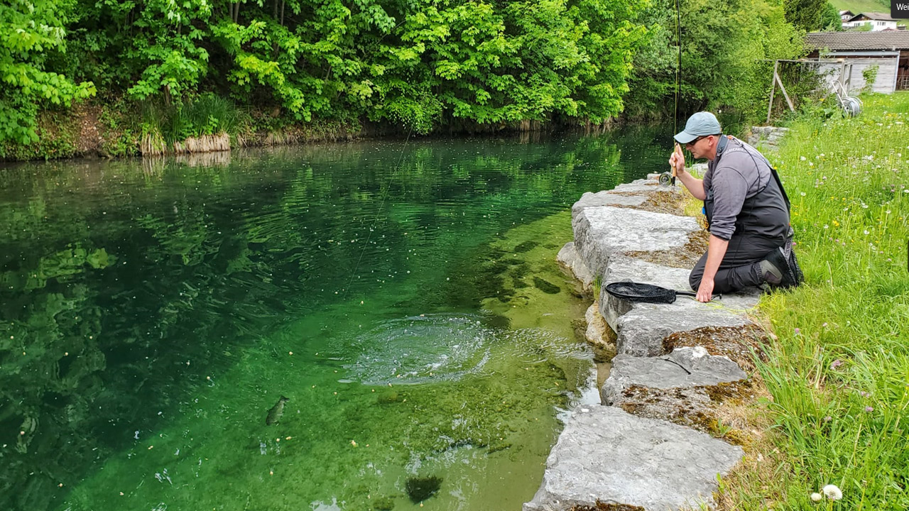 Fischerei an der Traun