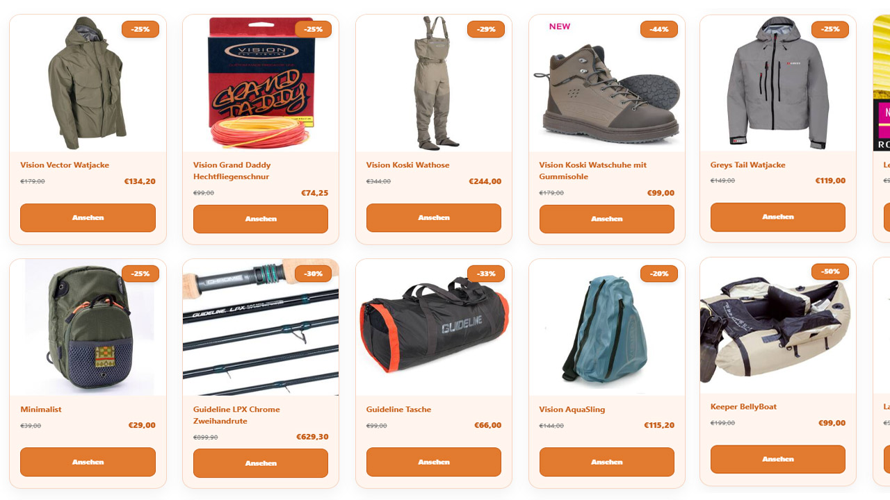 Aktuell Fliegenfischer Angebote